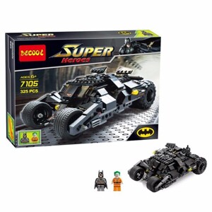 Xếp hình xe Batman Tumbler cỡ trung Decool 7105 325 chi tiết