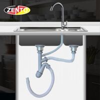 Bộ xi phông, ống xả chậu rửa bát 2 hố XP0231