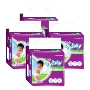 Bộ 4 tã quần Bobby Pants size XL 18 miếng