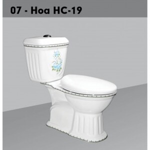 Bồn cầu hoa 2 khối Hảo Cảnh 07 Hoa HC-19