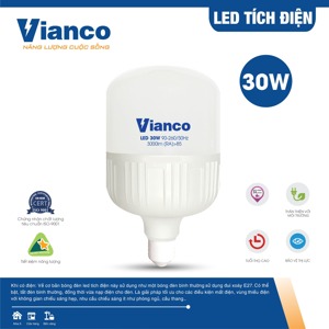 Bóng led trụ tích điện Vianco LT3VA - 30W