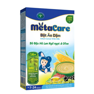 Bột ăn dặm dinh dưỡng metacare 8 loại hỗ trợ phát triển toàn diện 200g - gạo sữa olive