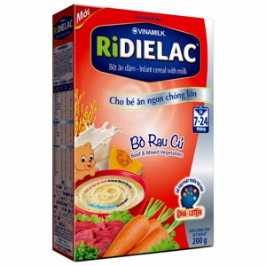 Bột ăn dặm RiDielac Lươn Cà Rốt Đậu Xanh - Hộp giấy 200g