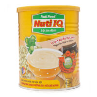 Bột ăn dặm vị lươn, bí đỏ, hạt sen NutiFood Nuti IQ - hộp 350g (dành cho trẻ từ 6-24 tháng tuổi)