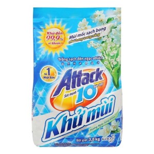 Bột giặt Attack khử mùi hương ngày sảng khoái 3.8kg