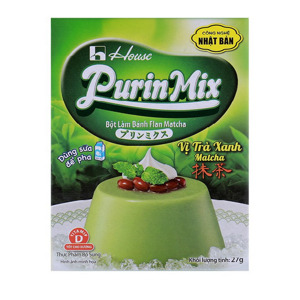 Bột làm lánh Flan Vị trà xanh Purin Mix Hộp 27g