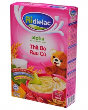 Bột ngũ cốc Ridielac Alpha bò rau củ - 200g