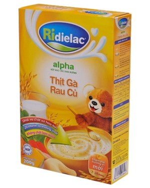 Bột ngũ cốc gà rau củ Ridielac Alpha - 200g