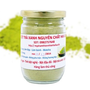 Bột trà xanh nguyên chất Hai Lúa - 100g