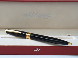 Bút bi St Dupont Olymplo Ballpoint Black Lacquer and Gold 0485574