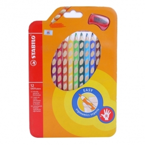 Bút chì màu Stabilo Easycolors 12 màu (tay phải) - CLE33R12C