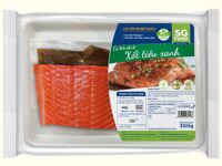 Cá hồi phi lê xốt tiêu xanh SG Food khay 300g