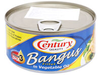 Cá măng sữa ngâm dầu Bangus Century hộp 184g