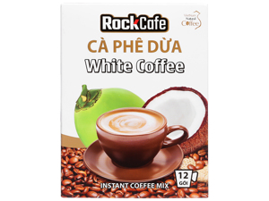 Cà phê dừa RockCafe White Coffee - 240g (12 gói)