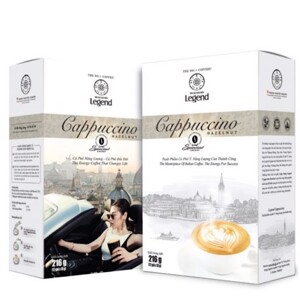 Cà phê Legend Capuchino hương Hazenut 216g