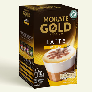 Cà phê Mokate Gold Latte Vanila 140g