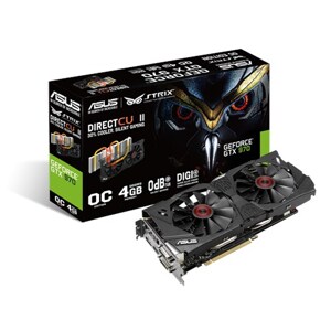 Card đồ họa (VGA Card) Asus Strix GTX970-DC2OC-4GD5 - Geforce GTX970, 4Gb, DDR5, 256 bit, PCI Express 3.0