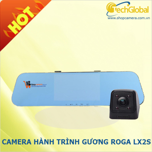 Camera hành trình gương 2 mắt Roga LX2S