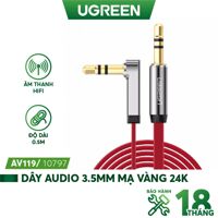 Cáp Audio 3.5mm bẻ góc 90 độ Ugreen 10797