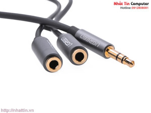 Cáp chia 2 cổng Audio 3,5mm dài 20cm chính hãng Ugreen UG-10532