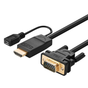 Cáp chuyển đổi HDMI to VGA dài 2m hỗ trợ nguồn Ugreen UG-30450