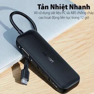 Cáp chuyển Type C to HDMI + VGA + Displayport Ugreen 60568