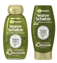 Cặp dầu gội và dầu xả Garnier Wahre Schatze Olive