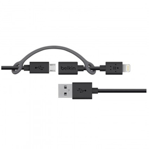 Cáp Micro USB & Lightning Belkin F8J080bt03-BLK 90cm