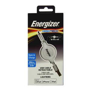 Cáp Rút Energizer Lightning C31UBLIREWH4 80cm