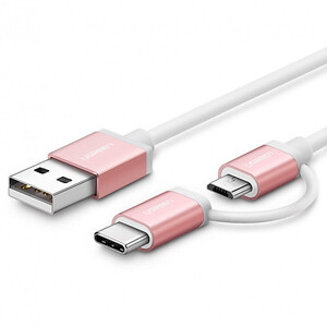 Cáp sạc điện thoại 2 trong 1 micro usb và type c Ugreen 30541