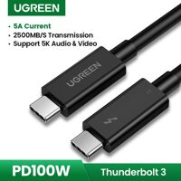 Cáp Thunderbolt 3 0.5M 100W 5K 40Gb Ugreen 80324