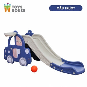 Cầu trượt kèm khung bóng rổ hình ô tô Toys House WM21B061