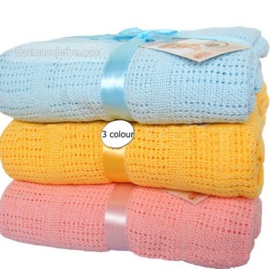 Chăn lưới cho bé (thermal blanket) (1 x 1,5m) hàng Anh Quốc