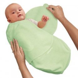 Chăn quấn bé xanh lá S Summer Infant Swaddleme cotton small green 73680A