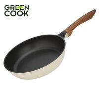 Chảo đúc chống dính ceramic đáy từ Green Cook GCP03-28IH - 28cm