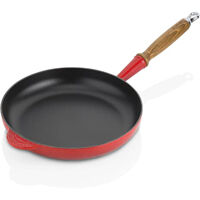 Chảo gang cán gỗ LeCreuset Bratpfanne m. Holzgriff 26cm Kirsche