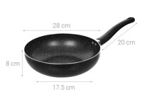 Chảo nhôm sâu chống dính vân đá đáy từ 28cm Delites CE006-28