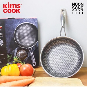 Chảo Noon Song inox 3 lớp đáy từ chống dính 2 mặt KimsCook N132M (32cm)