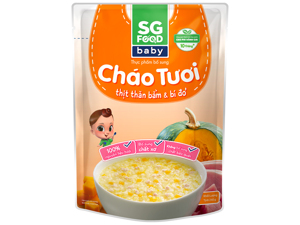 Cháo tươi baby thịt thăn bằm & bí đỏ SG Food 240g