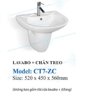 Chậu lavabo chân treo Zico CT7-ZC