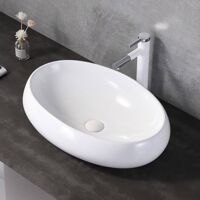 Chậu lavabo đặt bàn vân đá bầu dục KB-065Q