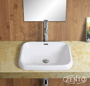 Chậu lavabo dương vành Zento LV26109