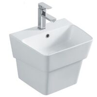 Chậu lavabo treo tường liền chân vuông KB-2802TTQ