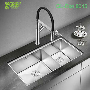 Chậu rửa bát 2 hố Geler GL Eco-8045