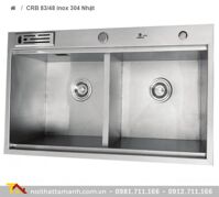 Chậu rửa bát 2 hố Kokku 83/48 inox 304 Nhật