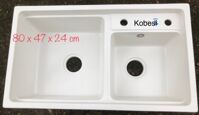 Chậu rửa Bát 2 hố lệch Kobesi KB8047T