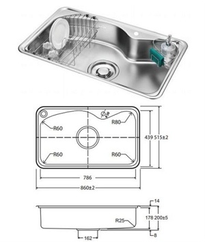 Chậu rửa bát Daeshin WAVE-860