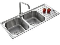 Chậu rửa bát inox 2 hố có bàn Toàn Thắng T10545