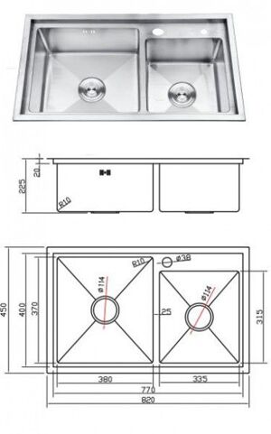 Chậu rửa bát Sobisung SB-8245