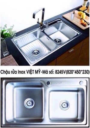 Chậu rửa chén Inox Việt Mỹ 10048LK